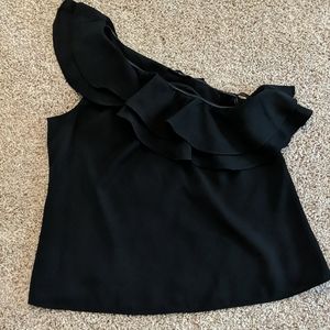 One shoulder ruffle top